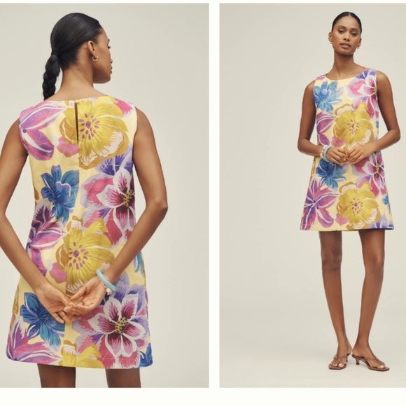 FARM Rio Dresses & Skirts - NWT Farm Rio x Anthropologie Sleeveless Mini Floral Shift Dress SIZE M